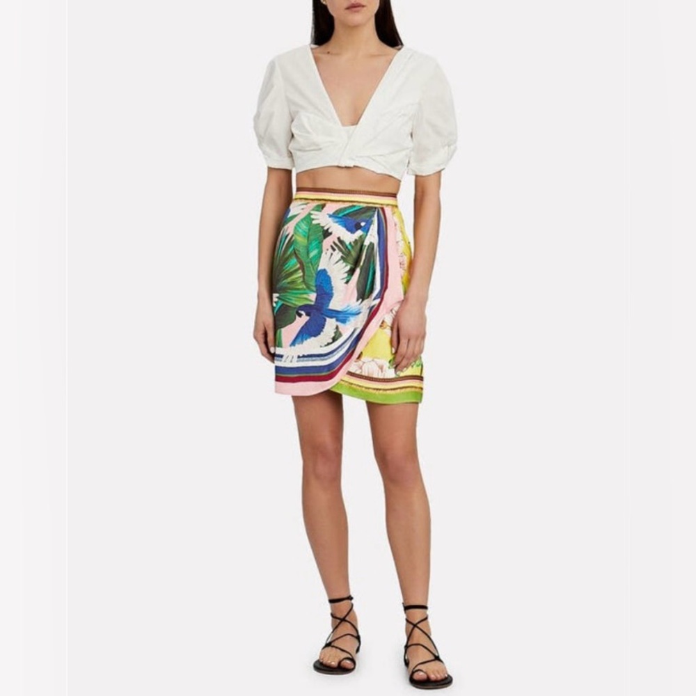 Farm Rio Double Scarfs Pastel Mini Skirt - Picture 11 of 11